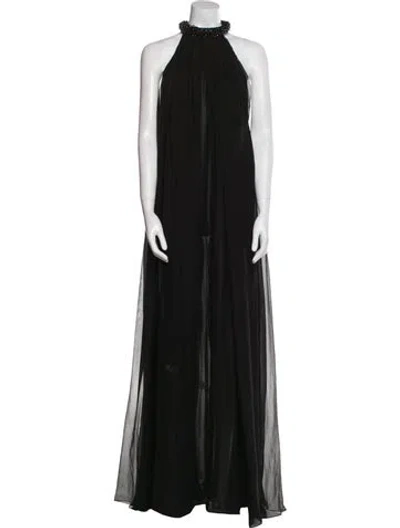 Pre-owned Tom Ford Silk Long Dress In Black