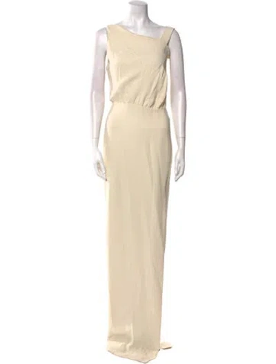 Pre-owned Tom Ford Silk Long Dress In Neutral
