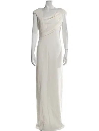 Pre-owned Tom Ford Silk Long Dress In Neutrals