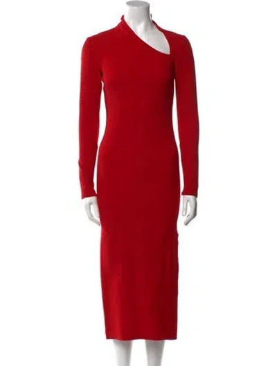 Pre-owned Tom Ford Silk Long Dress In Red