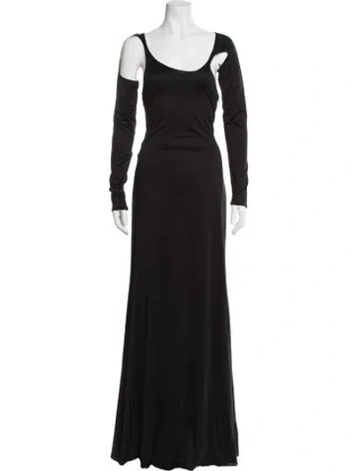 Pre-owned Tom Ford Silk Long Dress W/ Tags In Black