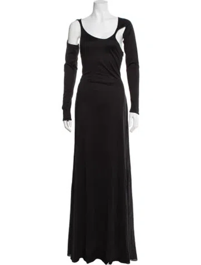 Pre-owned Tom Ford Silk Long Dress W/ Tags In Black