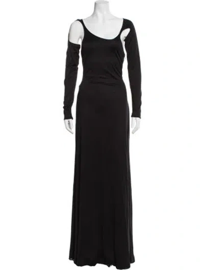Pre-owned Tom Ford Silk Long Dress W/ Tags In Black