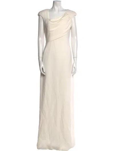 Pre-owned Tom Ford Silk Long Dress W/ Tags In Neutral