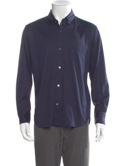 Pre-owned Tom Ford Silk Long Sleeve Shirt In Blue