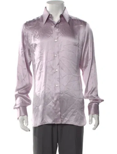 Pre-owned Tom Ford Silk Long Sleeve Shirt In Purple