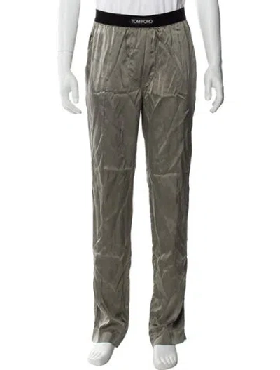 Pre-owned Tom Ford Silk Lounge Bottoms In Green