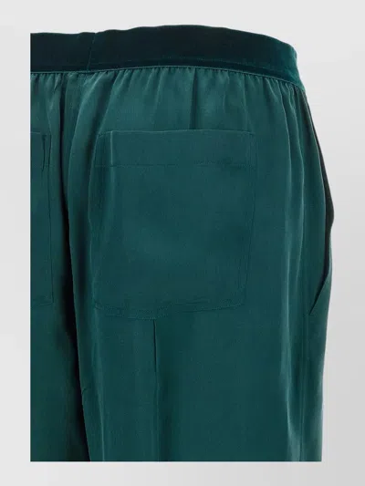 Tom Ford Silk Lounge Trousers Two Back Pockets In Blue