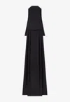 Tom Ford Silk Maroccaine Halterneck Maxi Dress In Black