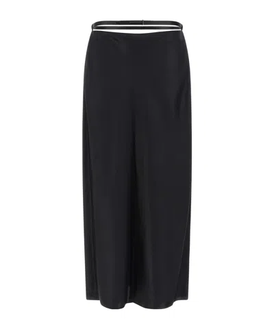 Tom Ford Silk Maxi Skirt In Black