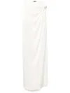 Tom Ford Wrap Double-faced Silk-satin Maxi Skirt In Neutrals