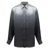 Tom Ford Silk Shirt With Smoked Effect  In Grey