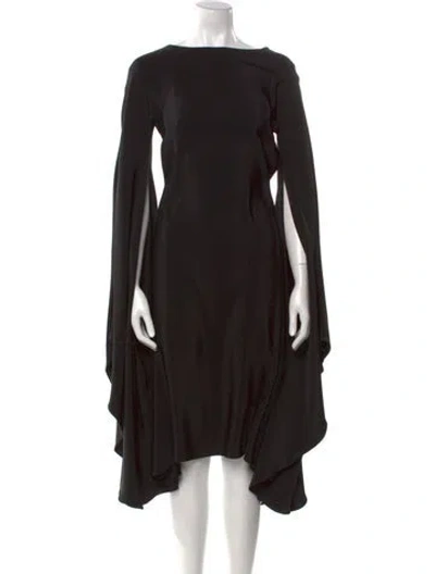 Pre-owned Tom Ford Silk Midi Length Dress In Black