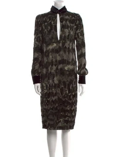 Pre-owned Tom Ford Silk Midi Length Dress In Black