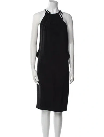 Pre-owned Tom Ford Silk Midi Length Dress In Black