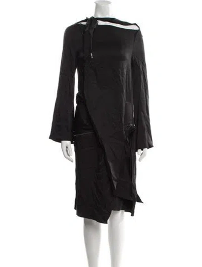 Pre-owned Tom Ford Silk Midi Length Dress In Black
