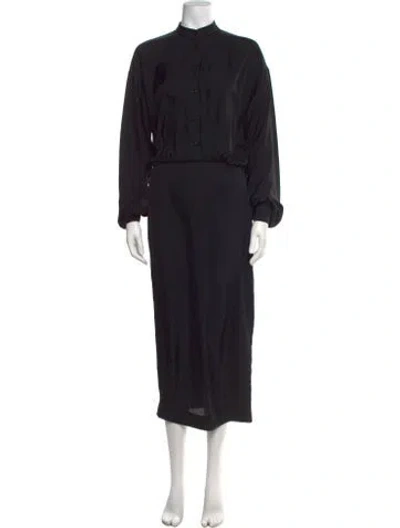 Pre-owned Tom Ford Silk Midi Length Dress In Black