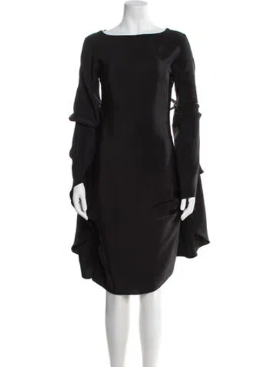 Pre-owned Tom Ford Silk Midi Length Dress In Black