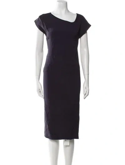 Pre-owned Tom Ford Silk Midi Length Dress In Blue