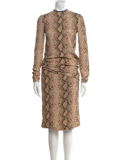 Pre-owned Tom Ford Silk Midi Length Dress In Neutral