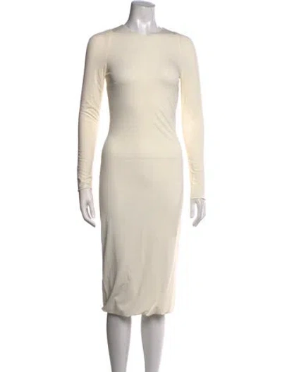 Pre-owned Tom Ford Silk Midi Length Dress In Neutrals
