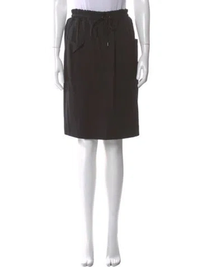Pre-owned Tom Ford Silk Midi Length Skirt In Black