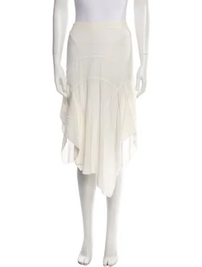 Pre-owned Tom Ford Silk Midi Length Skirt In Neutral