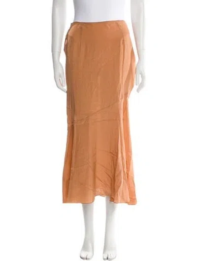 Pre-owned Tom Ford Silk Midi Length Skirt In Neutral