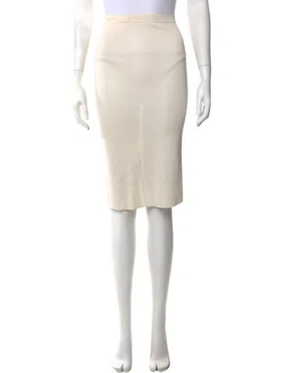 Pre-owned Tom Ford Silk Midi Length Skirt In Neutral
