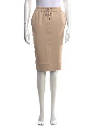 Pre-owned Tom Ford Silk Midi Length Skirt In Neutrals