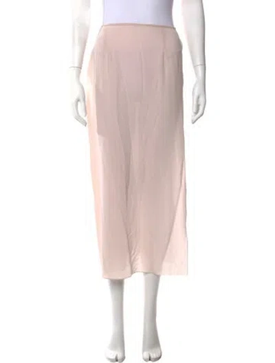 Pre-owned Tom Ford Silk Midi Length Skirt In Pink