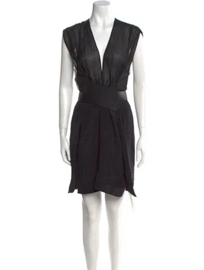 Pre-owned Tom Ford Silk Mini Dress In Black