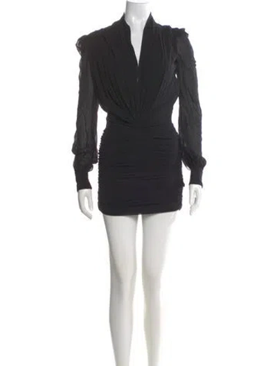 Pre-owned Tom Ford Silk Mini Dress In Black