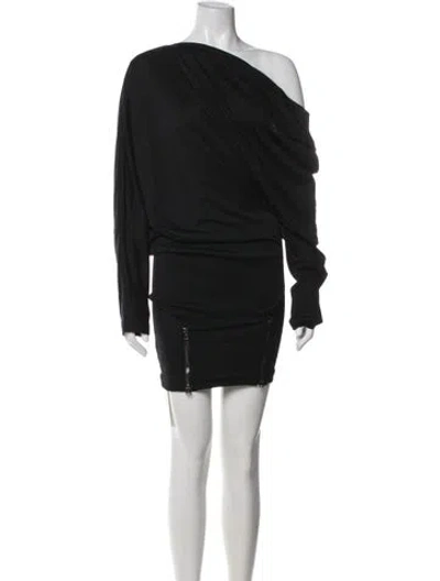 Pre-owned Tom Ford Silk Mini Dress In Black