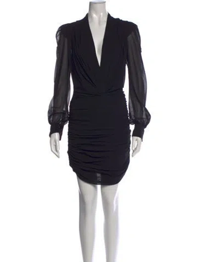 Pre-owned Tom Ford Silk Mini Dress In Black