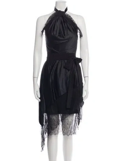 Pre-owned Tom Ford Silk Mini Dress In Black