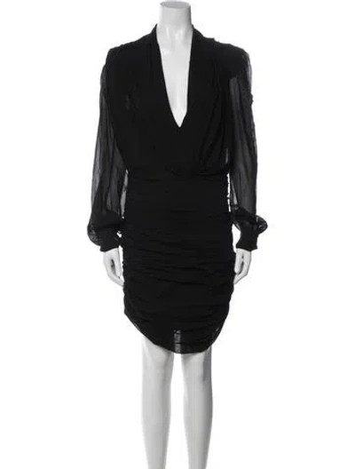 Pre-owned Tom Ford Silk Mini Dress In Black