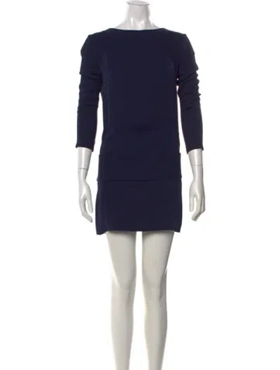 Pre-owned Tom Ford Silk Mini Dress In Blue