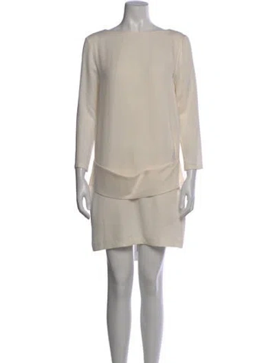 Pre-owned Tom Ford Silk Mini Dress In Neutral