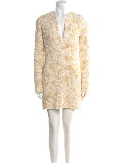 Pre-owned Tom Ford Silk Mini Dress W/ Tags In White