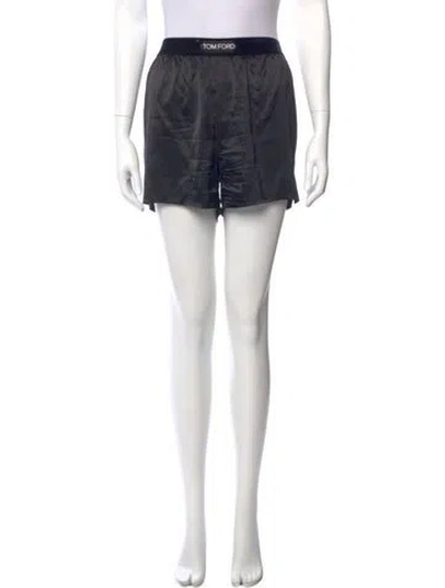 Pre-owned Tom Ford Silk Mini Shorts In Black