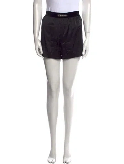 Pre-owned Tom Ford Silk Mini Shorts In Black
