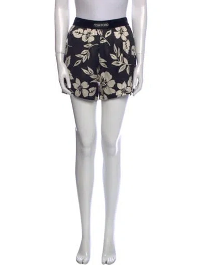 Pre-owned Tom Ford Silk Mini Shorts In Black