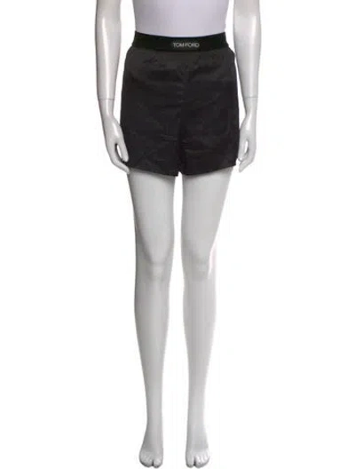 Pre-owned Tom Ford Silk Mini Shorts In Black