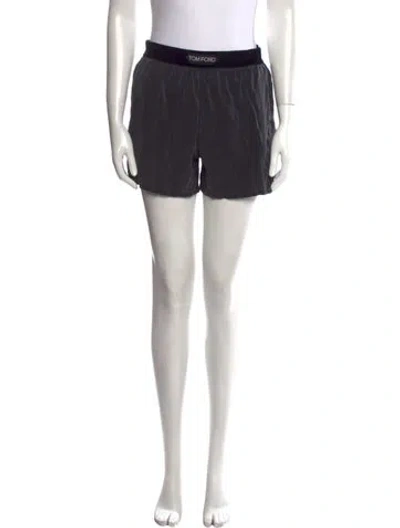 Pre-owned Tom Ford Silk Mini Shorts In Black