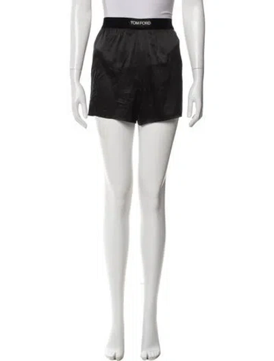 Pre-owned Tom Ford Silk Mini Shorts In Black