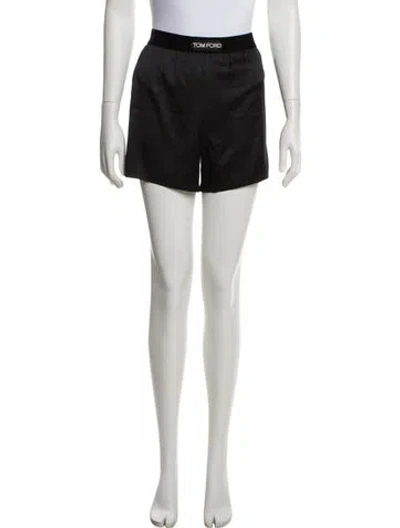 Pre-owned Tom Ford Silk Mini Shorts In Black