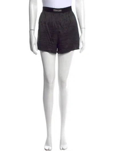 Pre-owned Tom Ford Silk Mini Shorts In Black