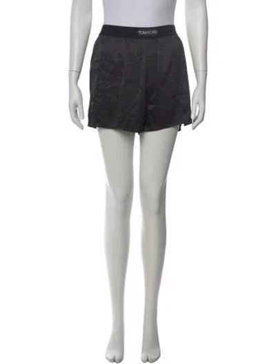 Pre-owned Tom Ford Silk Mini Shorts In Black