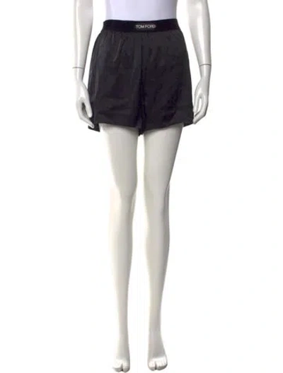 Pre-owned Tom Ford Silk Mini Shorts In Black